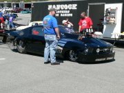 BLACK BOSS MUSTANG DRAG CAR WITH BLOWER MOTOR